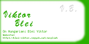 viktor blei business card